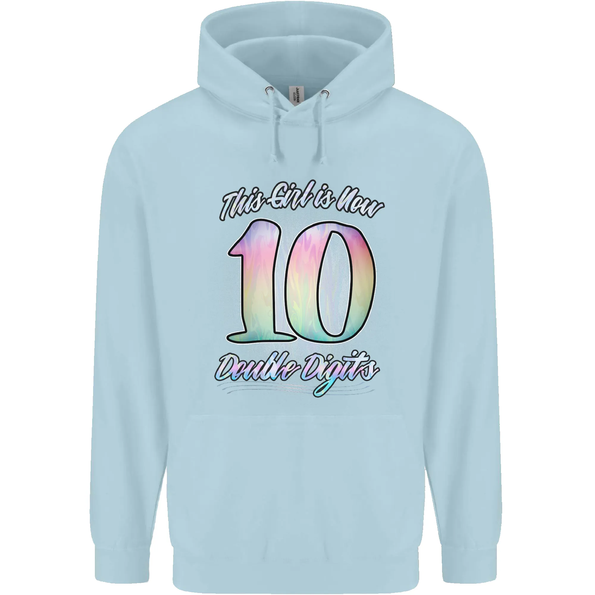 10 Year Old Birthday Girl Double Digits 10th Childrens Kids Hoodie