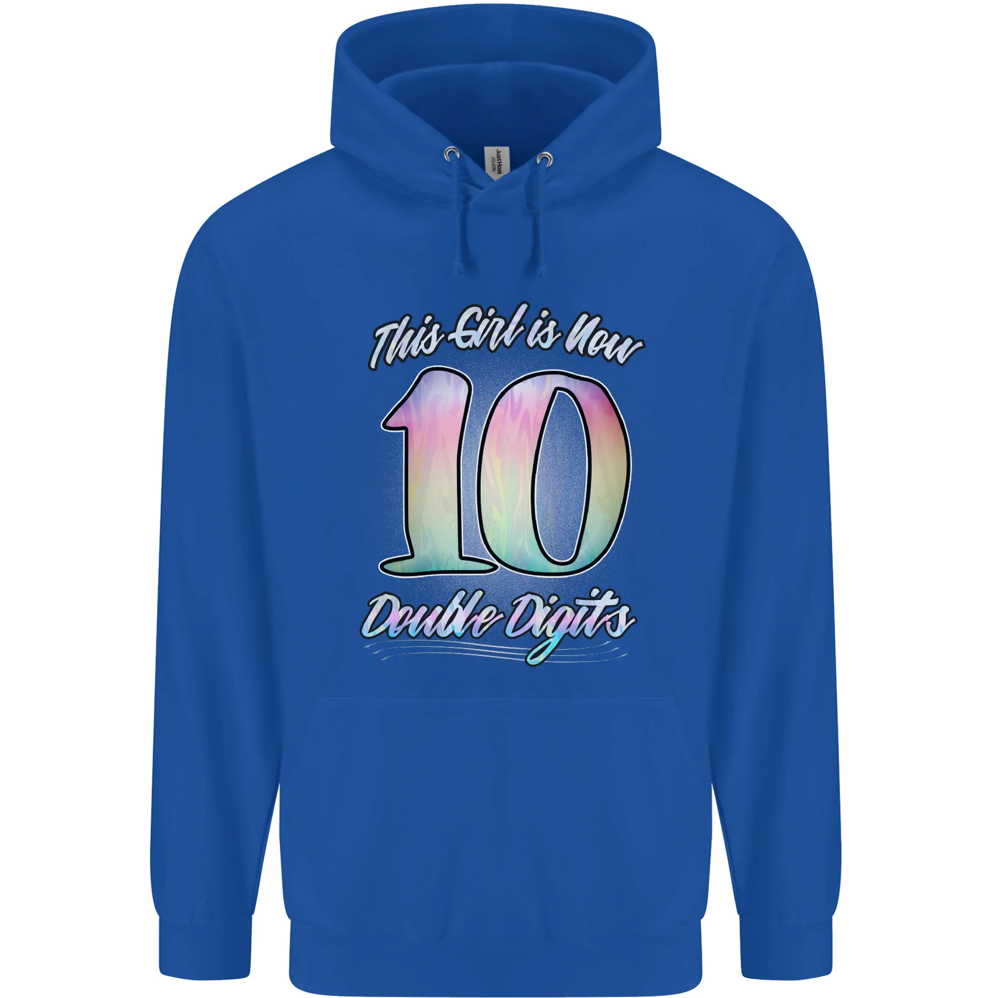 10 Year Old Birthday Girl Double Digits 10th Childrens Kids Hoodie