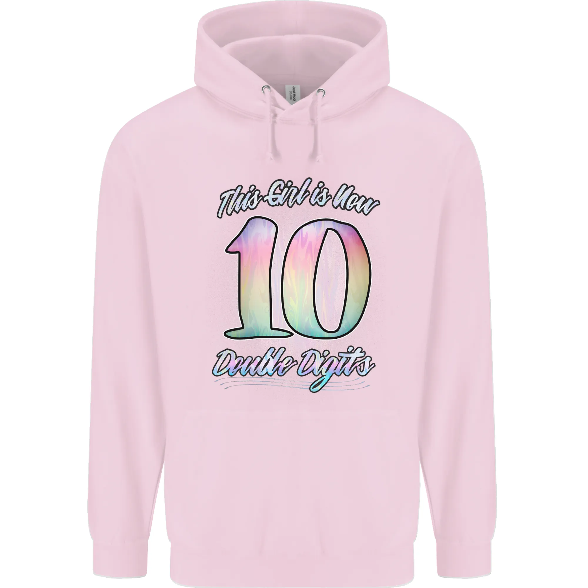 10 Year Old Birthday Girl Double Digits 10th Childrens Kids Hoodie