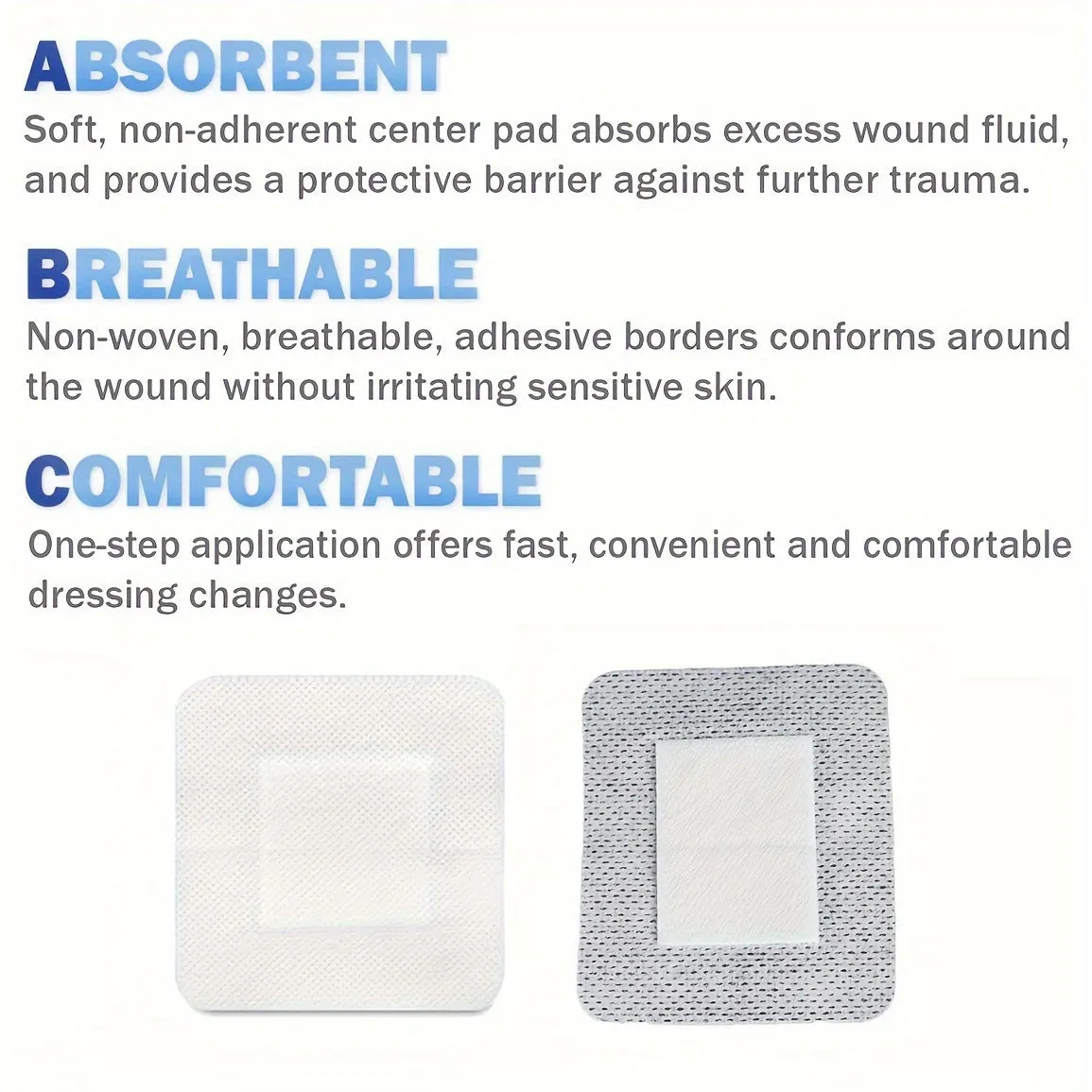 20PCS LatexFree SelfAdhesive Wound Dressing with Breathable Gauze Pad