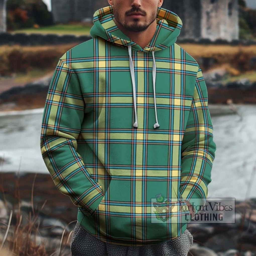 Alberta Province Canada Tartan Cotton Hoodie