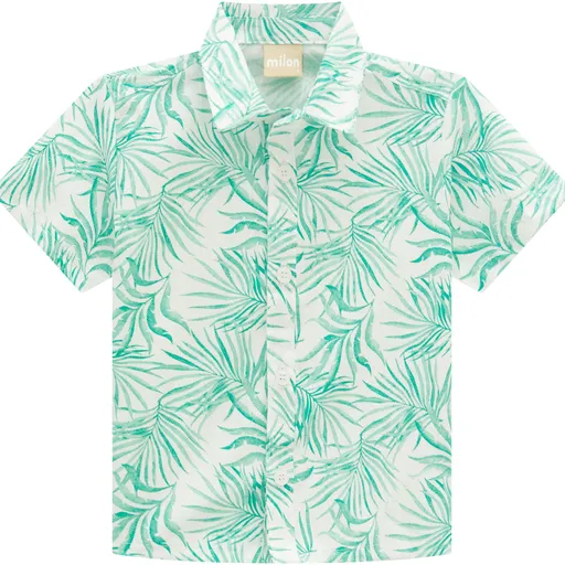 Aqua Palm Frond Polo