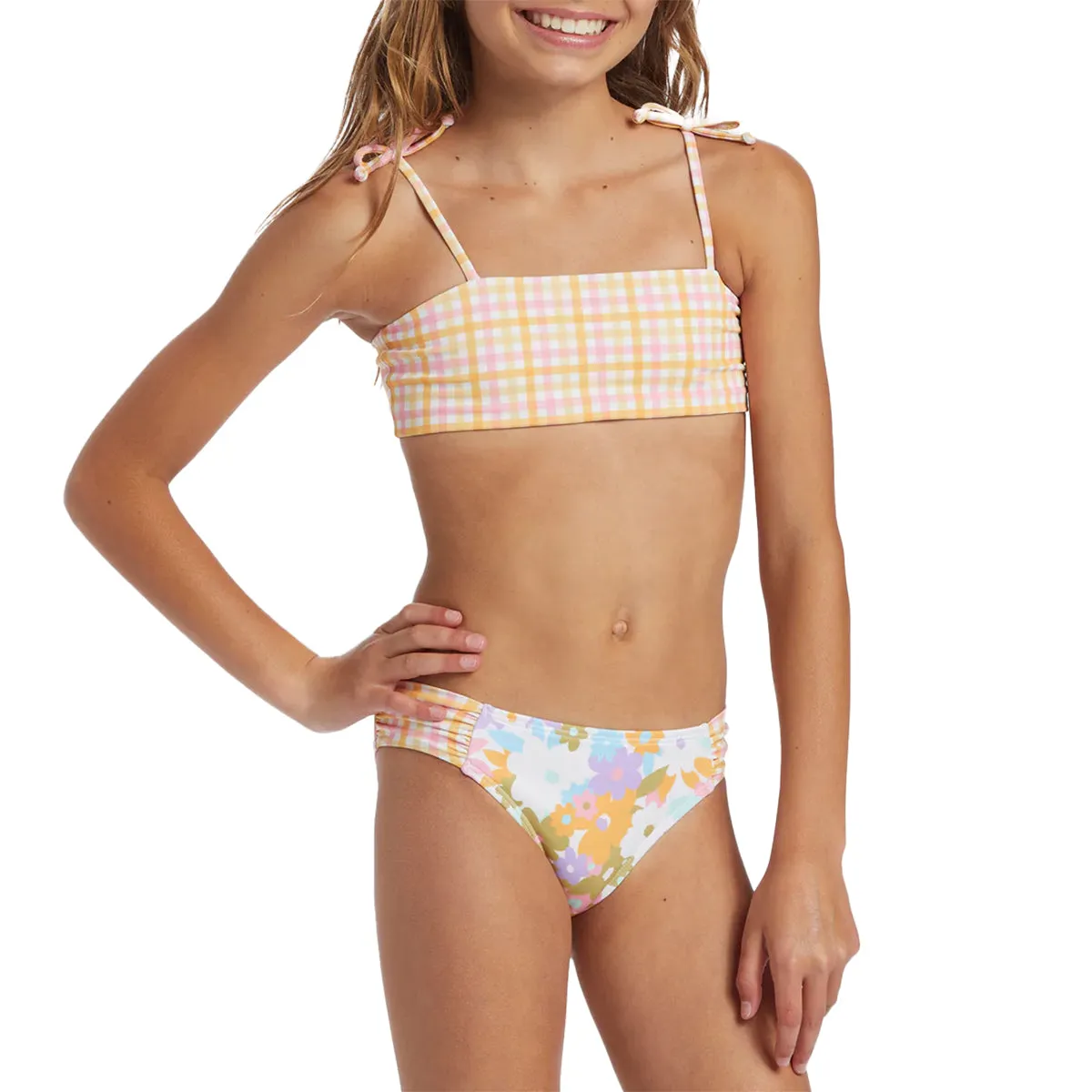 Billabong Youth Kissed By The Sun Reversible Tank Bikini Swimsuit Set