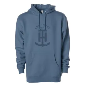 Blue Anchored Logo Hoodie