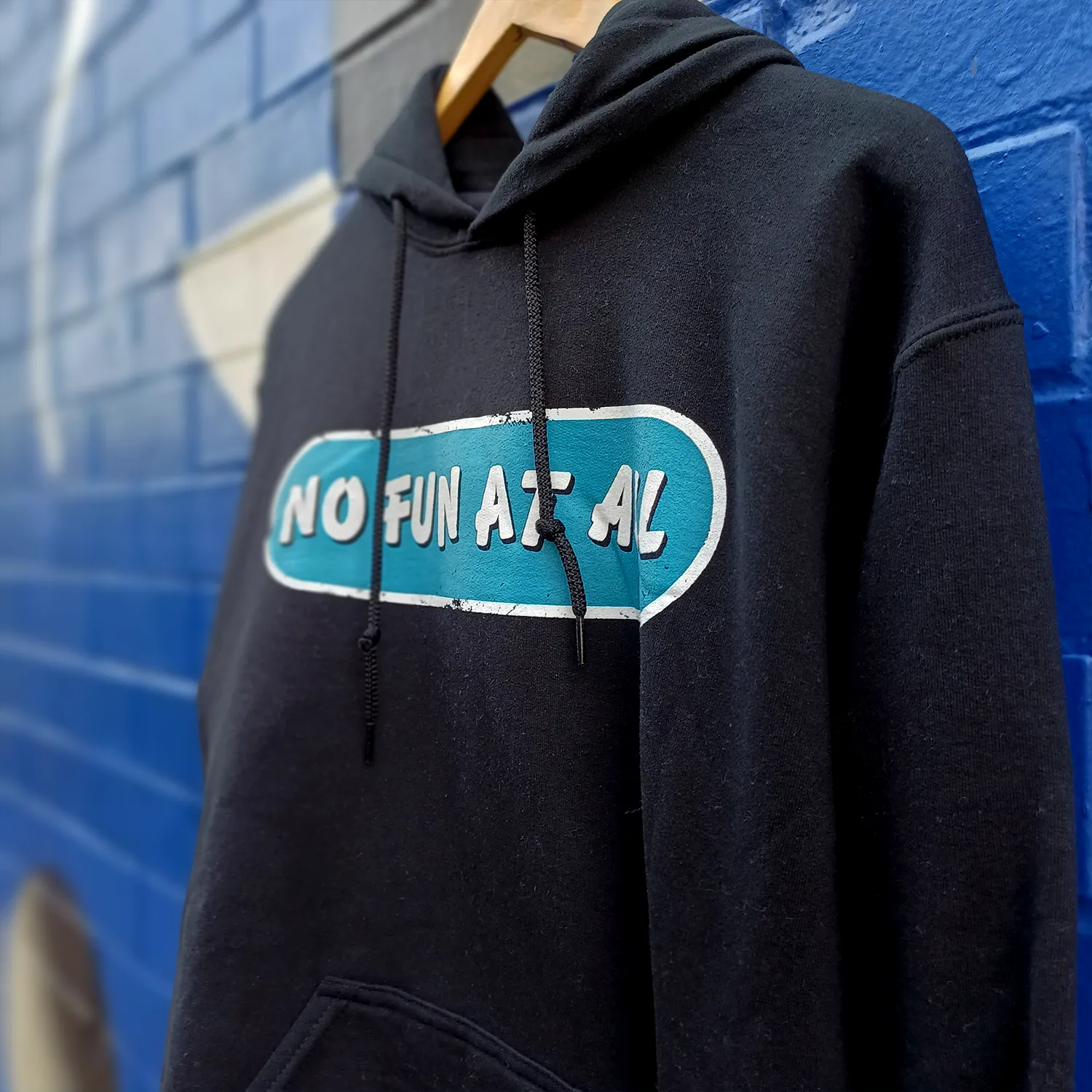 Blue Logo Hoodie (Black)