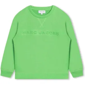 Boys Green Embossed Logo Sweatshirt