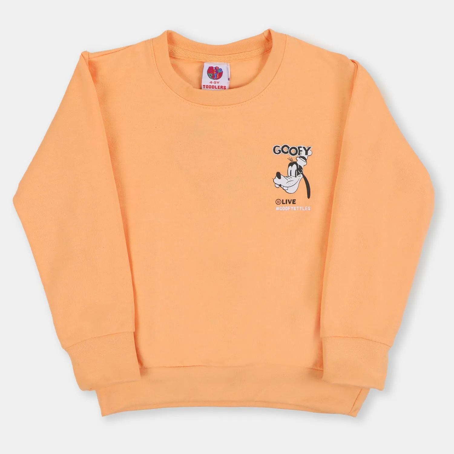 Boys Sweatshirt Round Neck - Peach