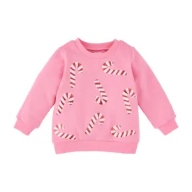 CANDY CANE SWEATSHIRT BY MUD PIE