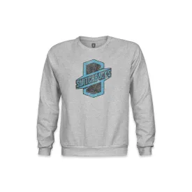 Colorado Springs Switchbacks Color Badge Youth Crewneck Sweatshirt - Grey