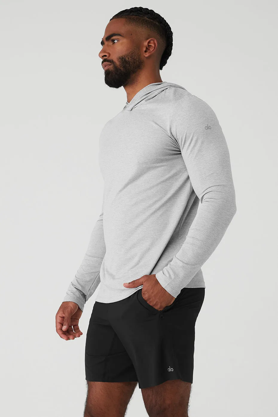 Conquer Reform Long Sleeve With Hood - Athletic Heather Grey