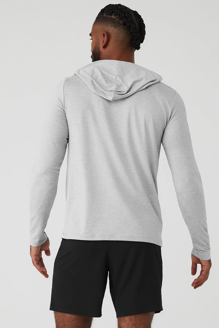 Conquer Reform Long Sleeve With Hood - Athletic Heather Grey