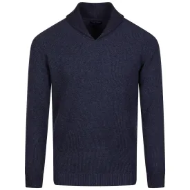 Corbet Shawl Pullover Sweater Navy - AW24