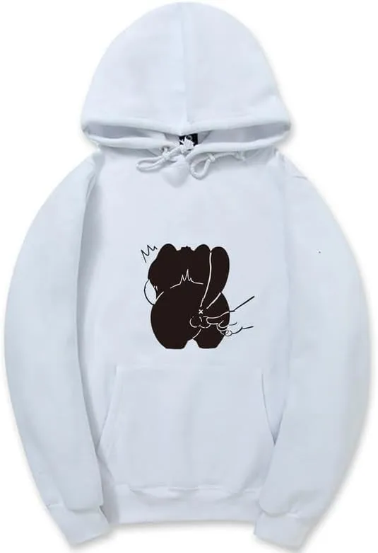 CORIRESHA Funny Cat Long Sleeve Drawstring Kangaroo Pocket Cotton Hoodie Sweatshirt