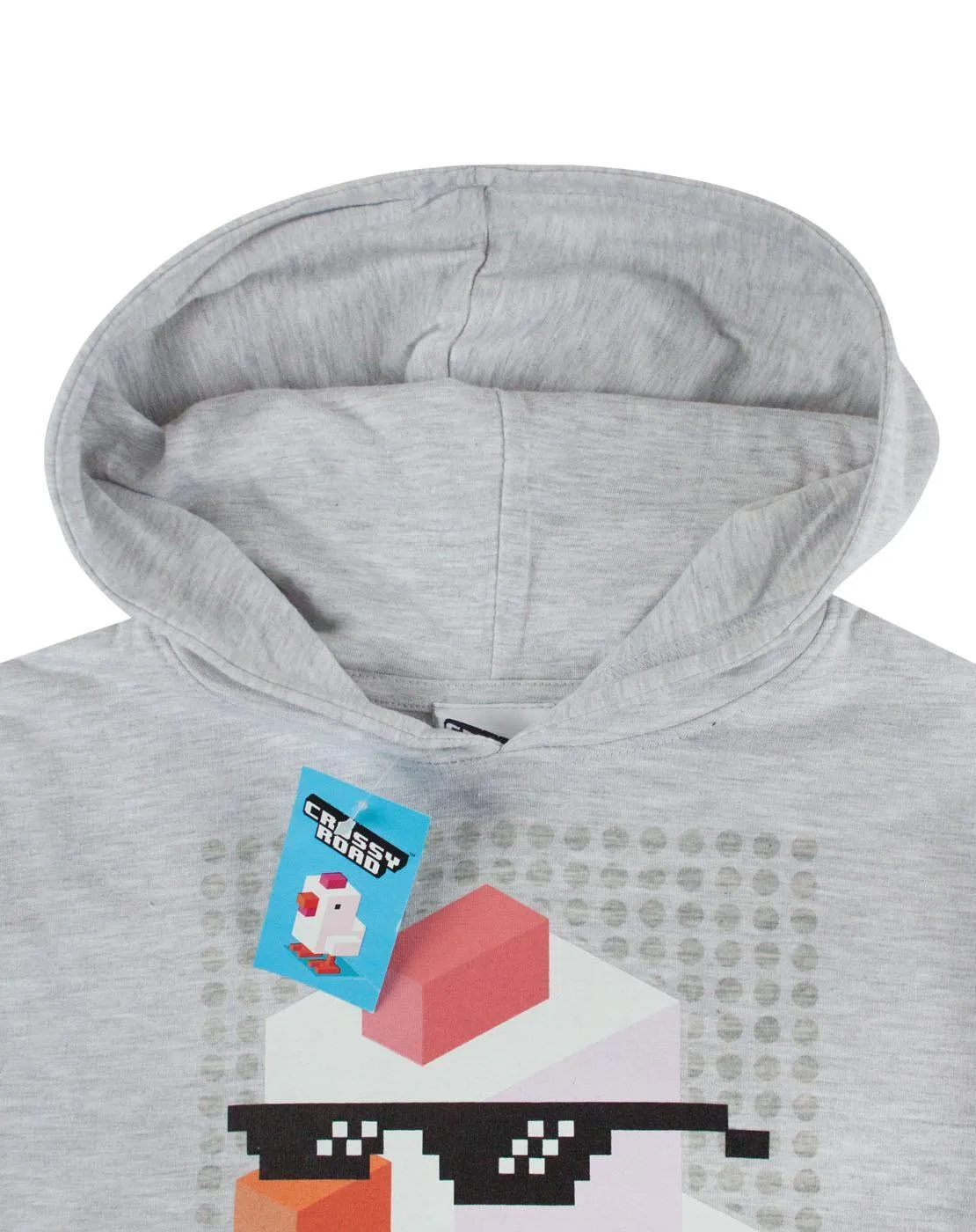 Crossy Road Deal With It Grey Unisex Kid's Hoodie