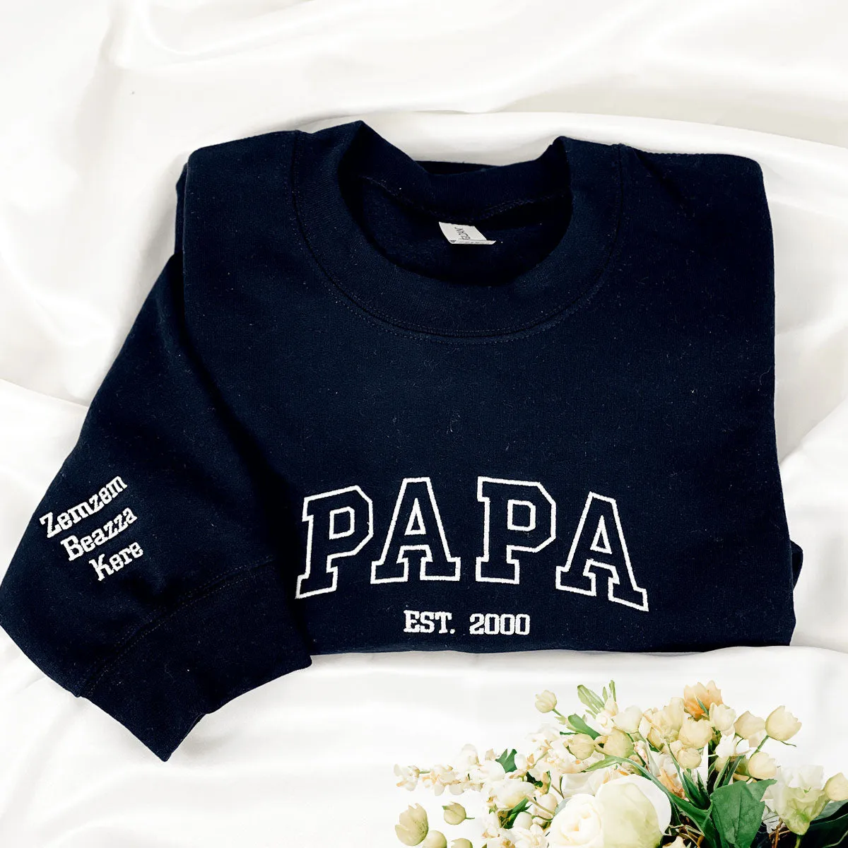 Custom Embroidered Funcle Sweatshirt with Nephews Names on Sleeve