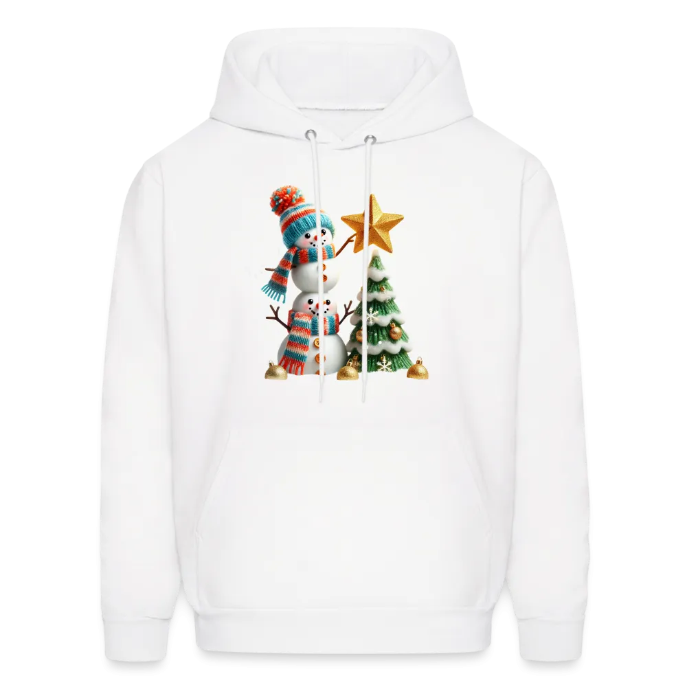 Cute Christmas Funny Snowman Decorating Tree Hoodie