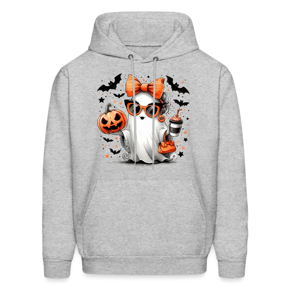 Cute Halloween Ghost with Pumpkins and Bats Hoodie (Halloween Mom)