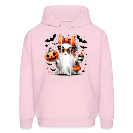 Cute Halloween Ghost with Pumpkins and Bats Hoodie (Halloween Mom)