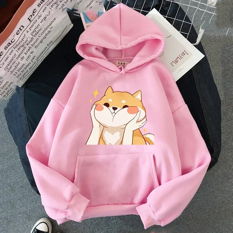 Cute Shiba Inu Graphic Hoodie