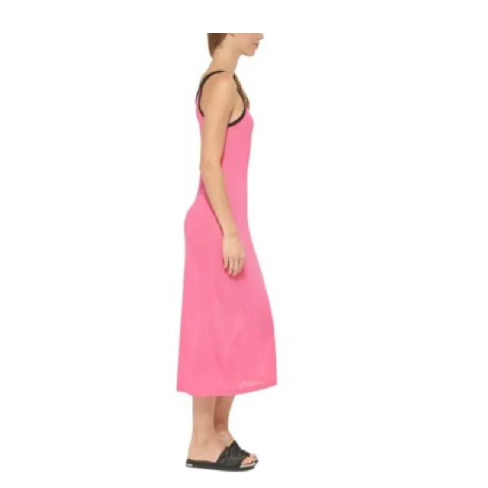 Dkny Women's Double Strap Dress Cover Up Swimsuit Pink