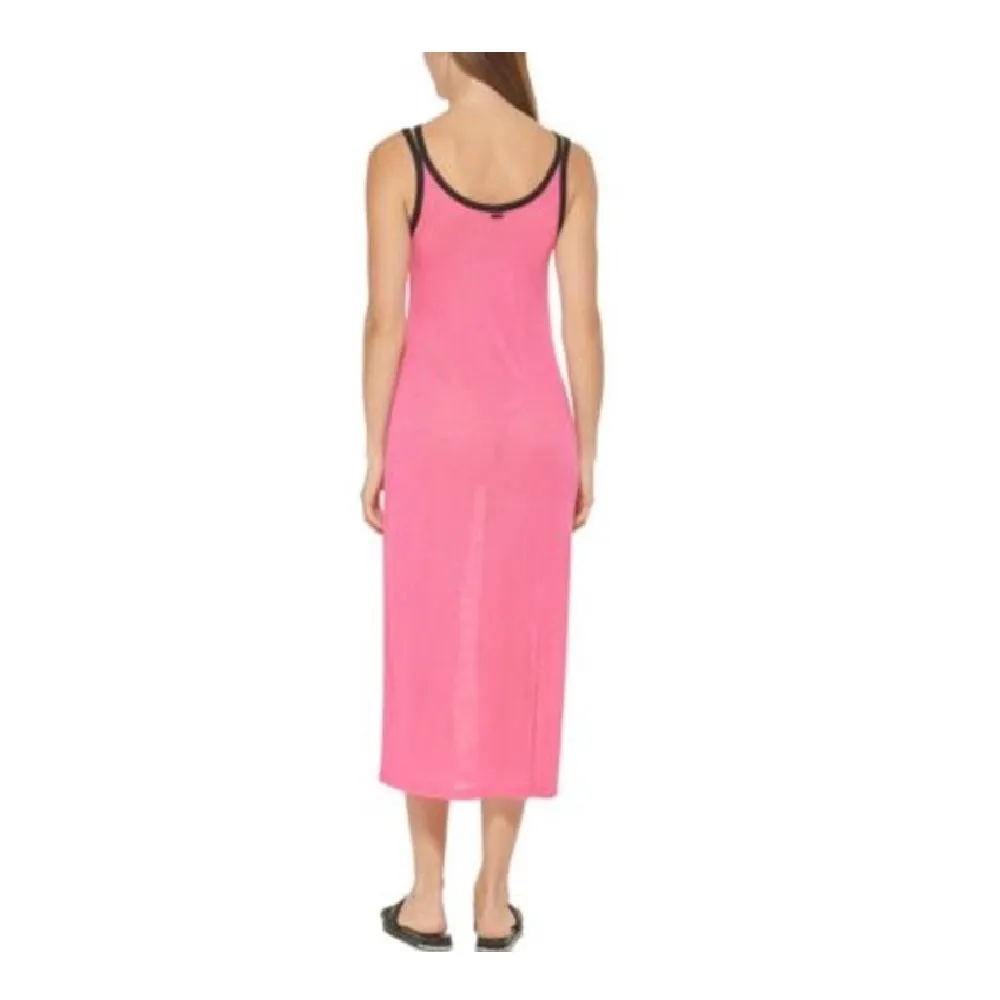 Dkny Women's Double Strap Dress Cover Up Swimsuit Pink