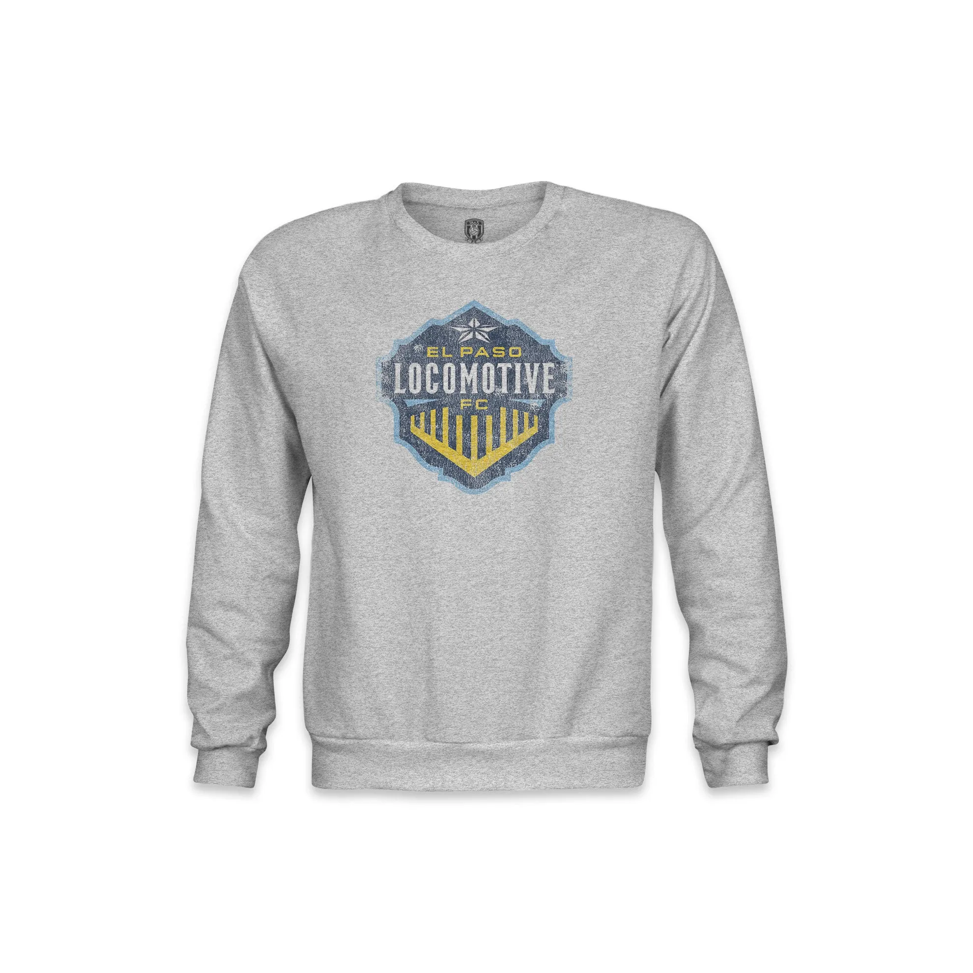 El Paso Locomotive FC Color Badge Youth Crewneck Sweatshirt - Grey