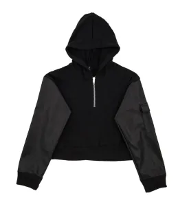 FBZ Girls Pleather Cargo Sweatshirt