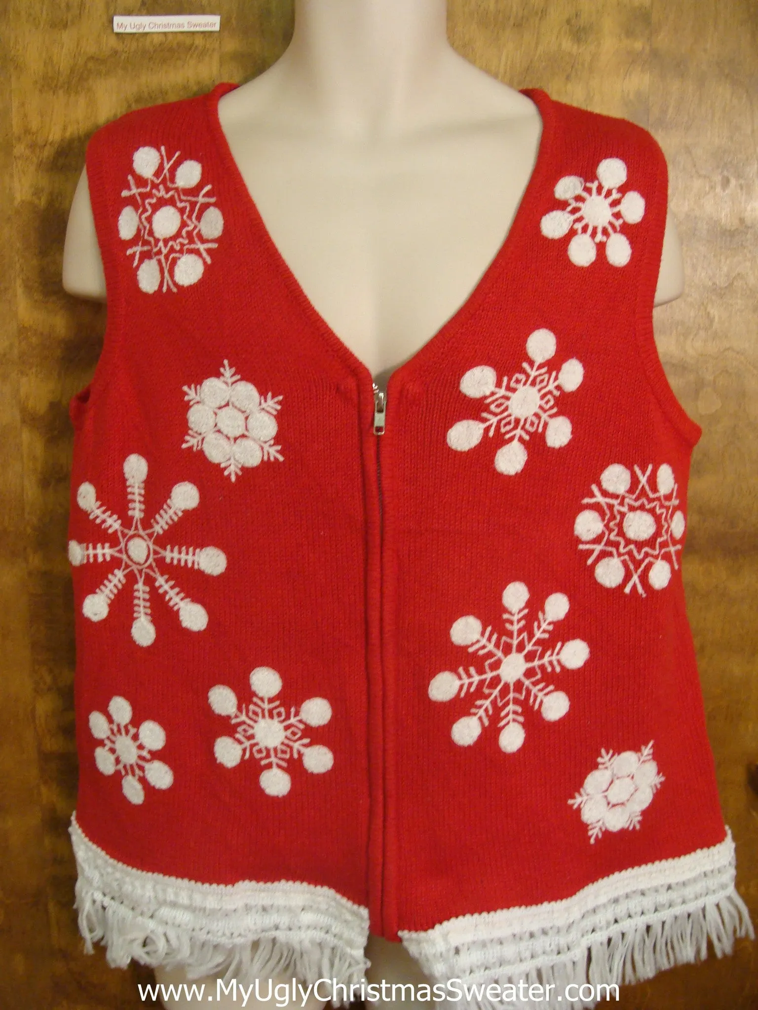 Fun Snowflakes Cute Christmas Sweater Vest