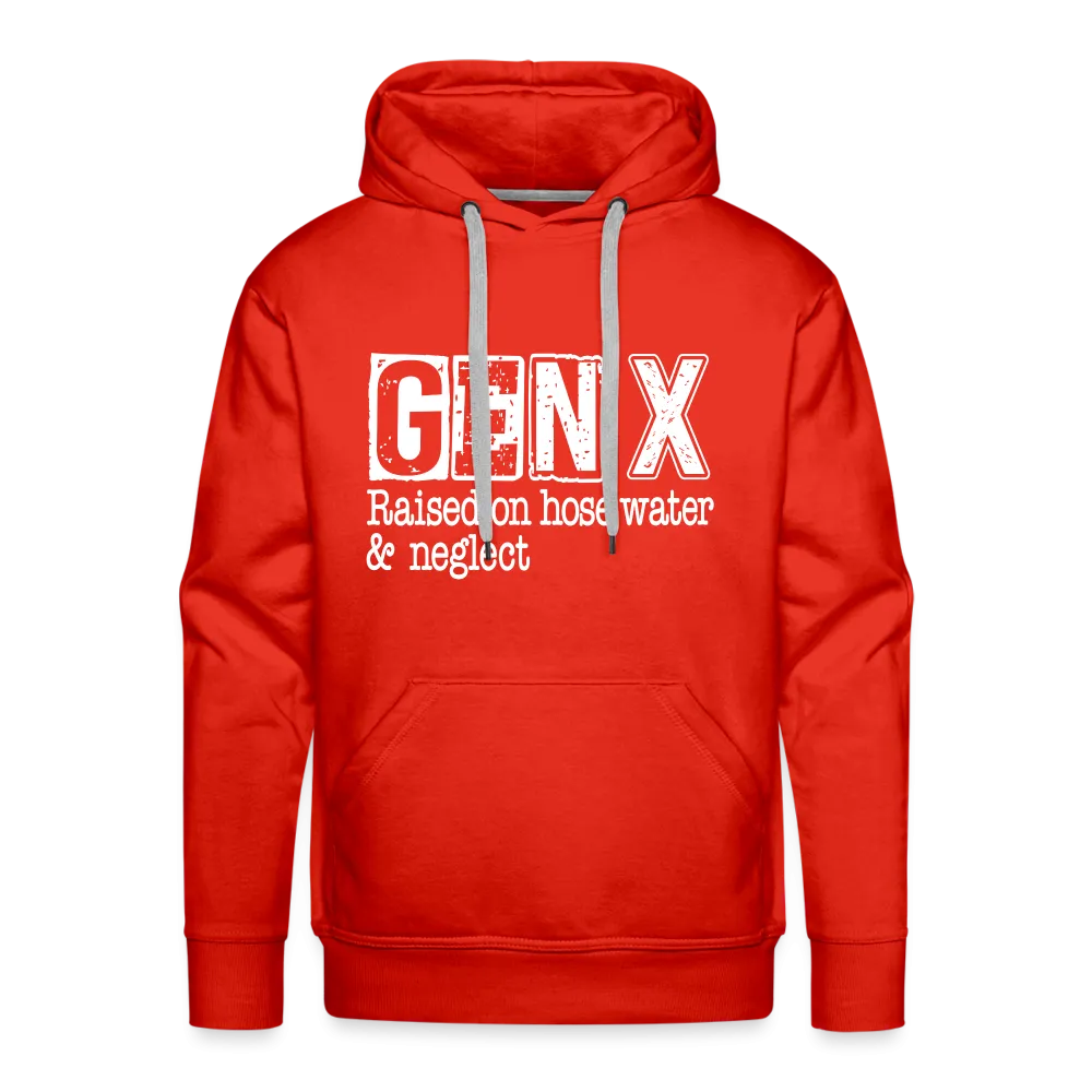 GEN X Men’s Premium Hoodie (Raised on hose water & neglect)