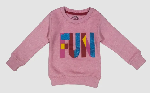 Girls pink FUN sweatshirt