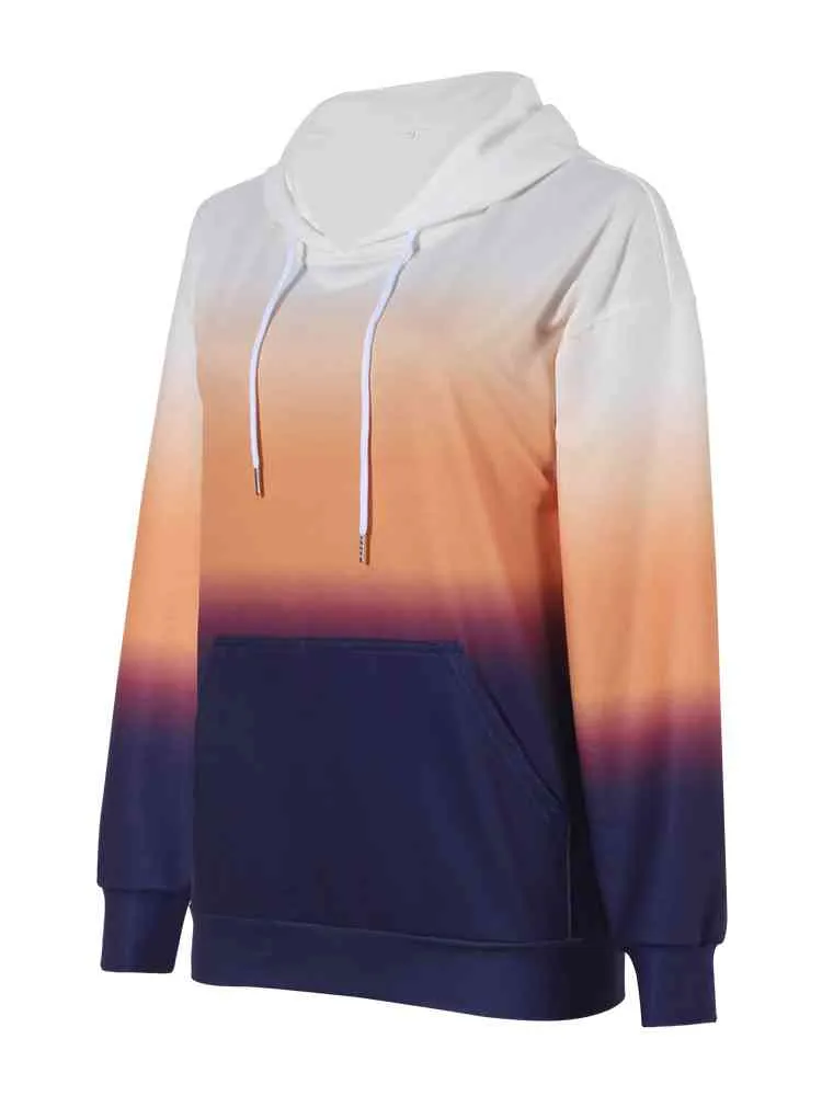 Gradient Drawstring Hoodie