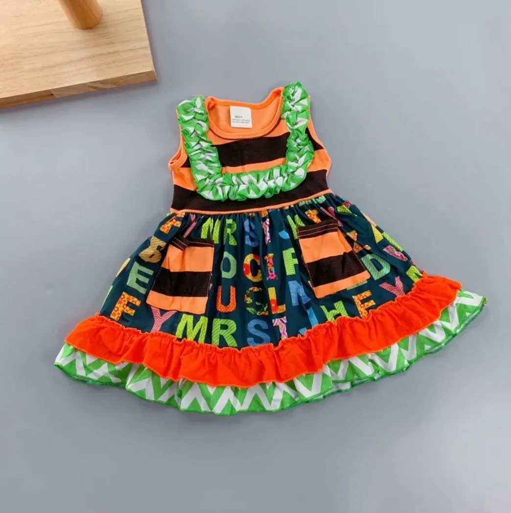 Green Alphabet Dress