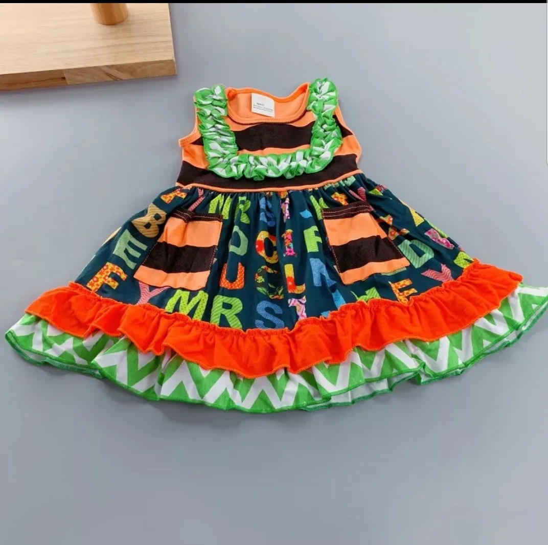 Green Alphabet Dress