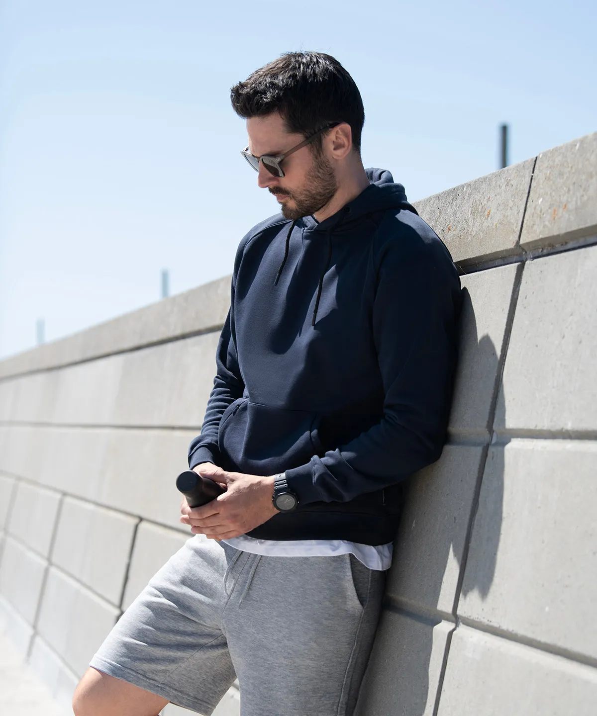 Grey Melange - Fresno – casual hooded sweatshirt