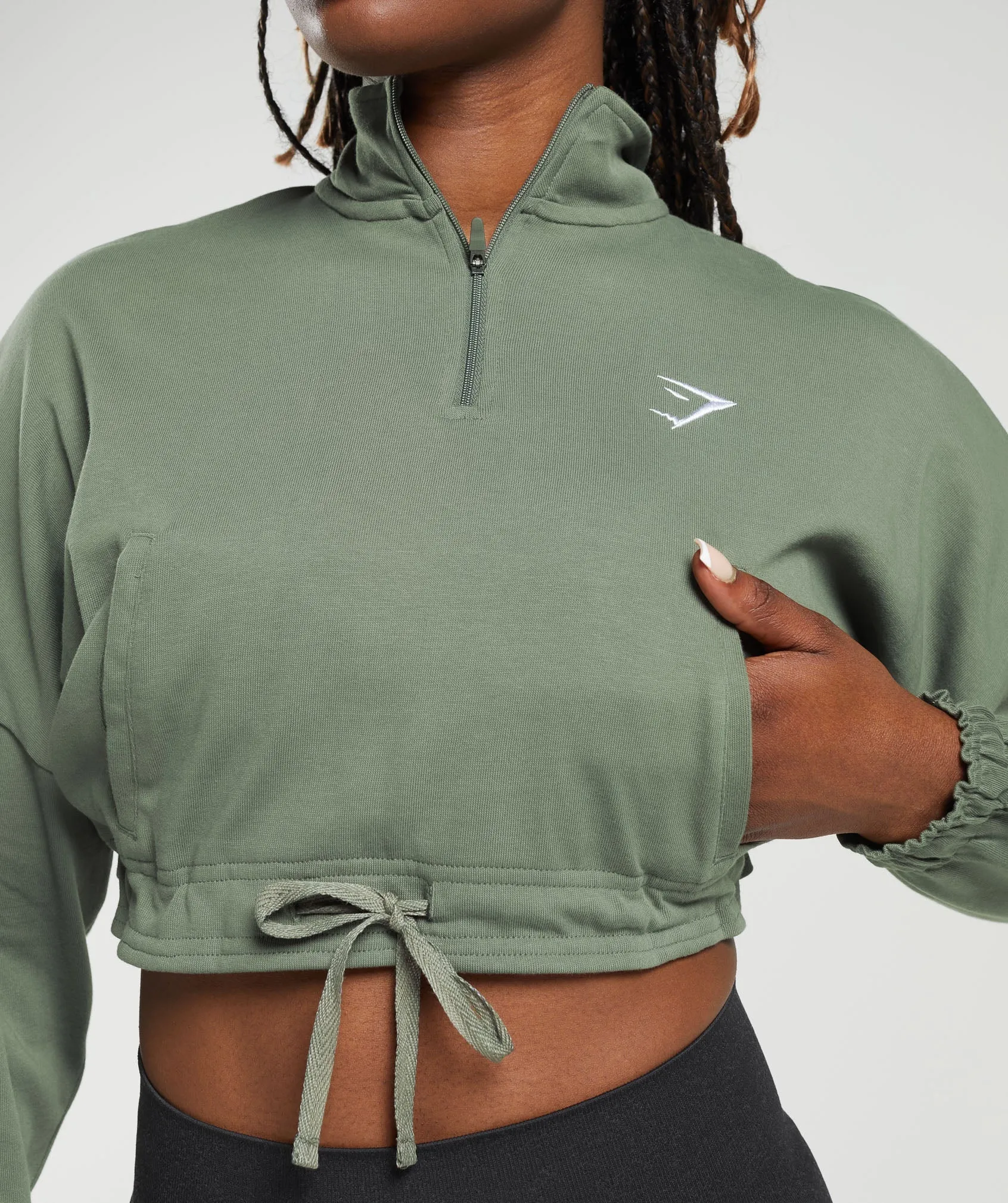 Gymshark Lifting Lightweight 1/4 Zip Pullover - Dusk Green