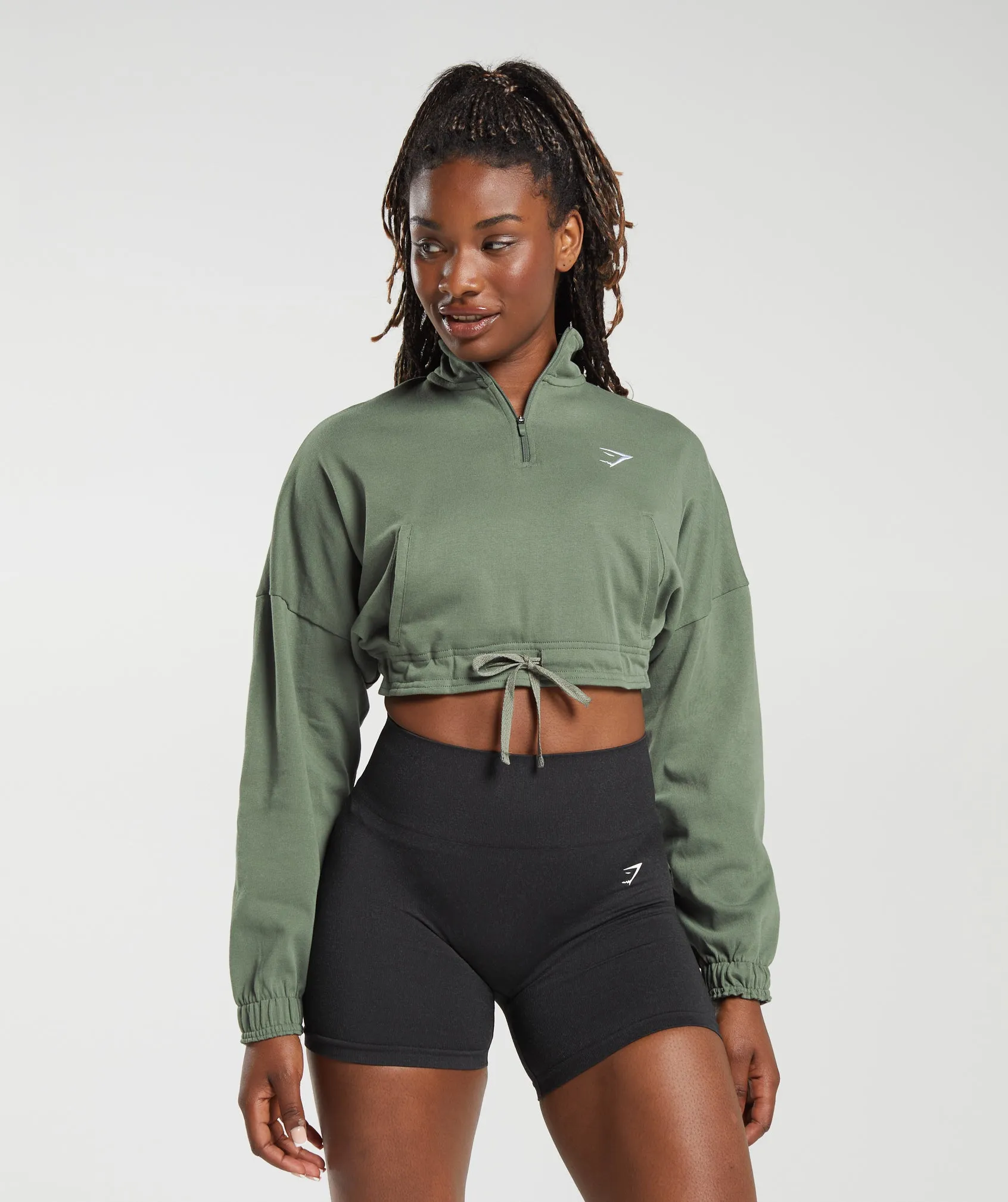 Gymshark Lifting Lightweight 1/4 Zip Pullover - Dusk Green