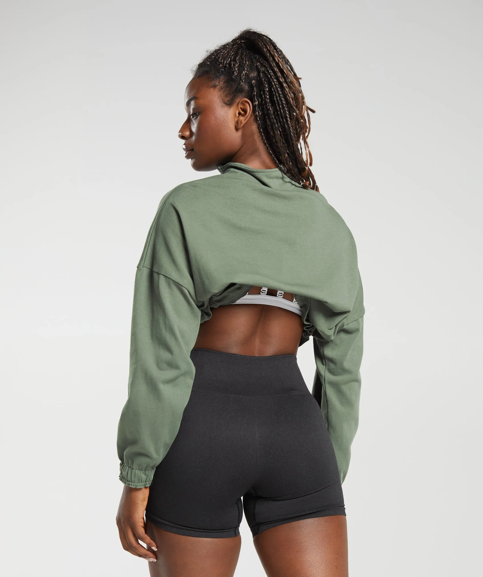 Gymshark Lifting Lightweight 1/4 Zip Pullover - Dusk Green