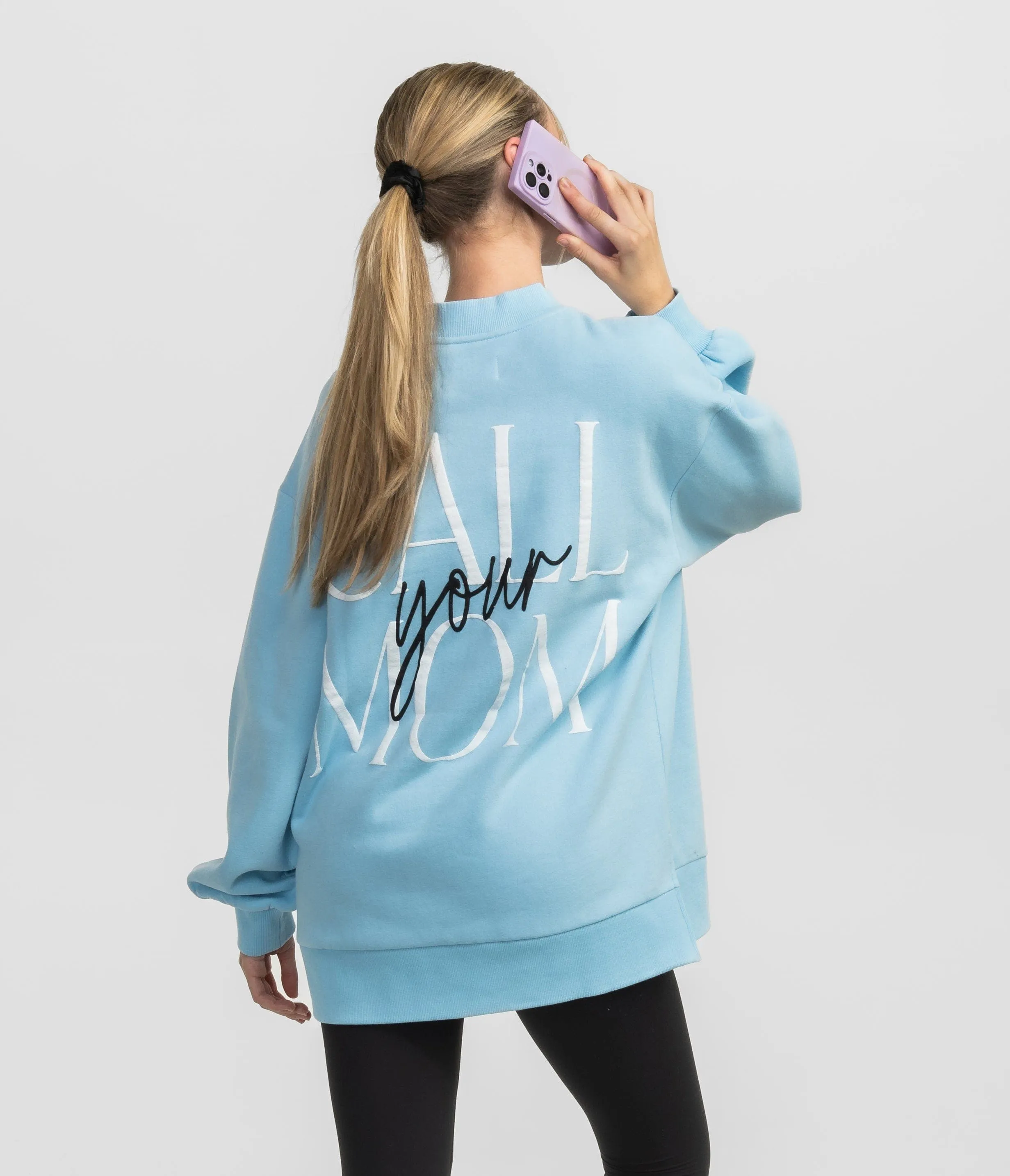 Happy Thoughts Puff Print Sweatshirt - Crystal Lake