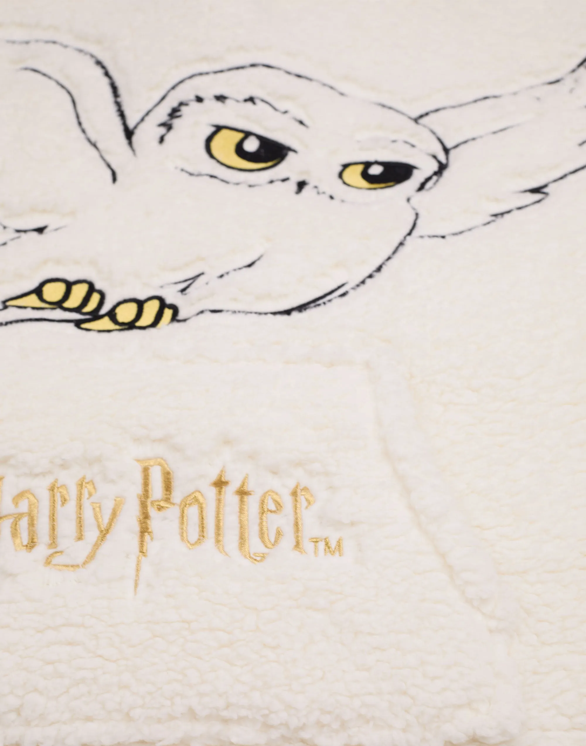 Harry Potter Hedwig Womens Beige Blanket Hoodie