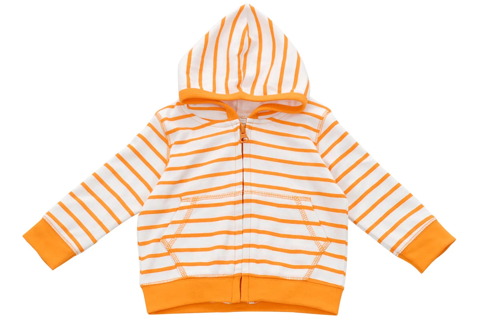 hoodie in orange marseille stripe