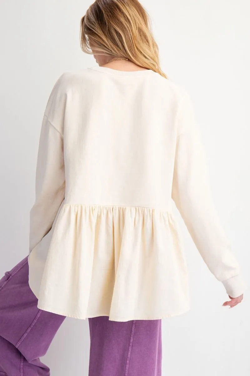 Jasmine Babydoll Pullover - Ivory