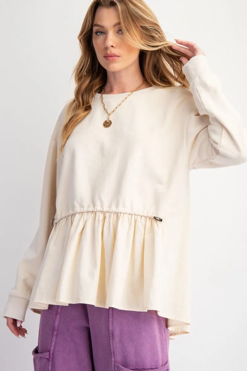 Jasmine Babydoll Pullover - Ivory