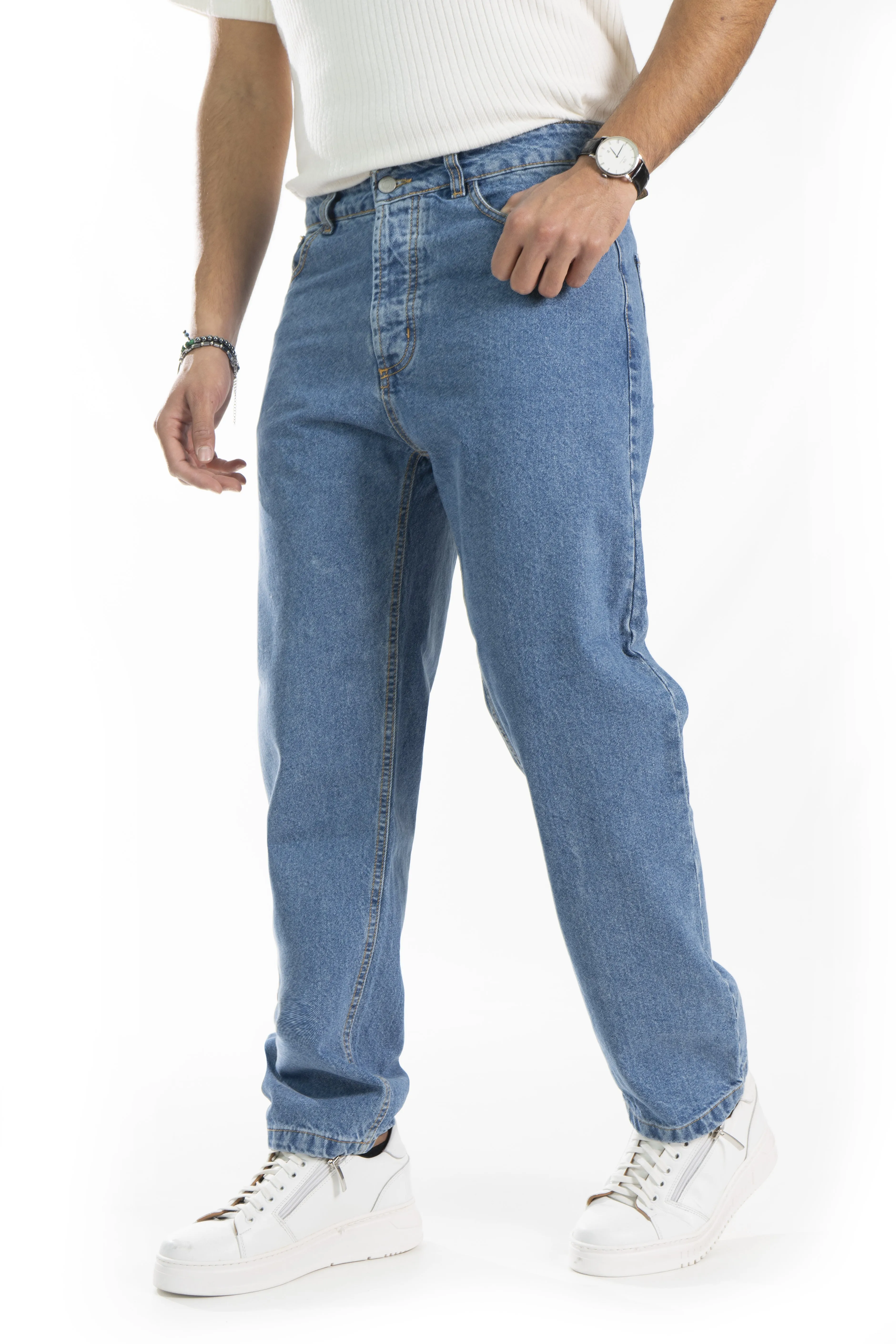 Jeans Uomo Baggy Lavaggio Basic Art. JS419