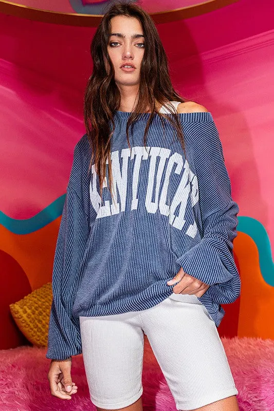 Kentucky Comfy Oversize Graphic Sweatshirt