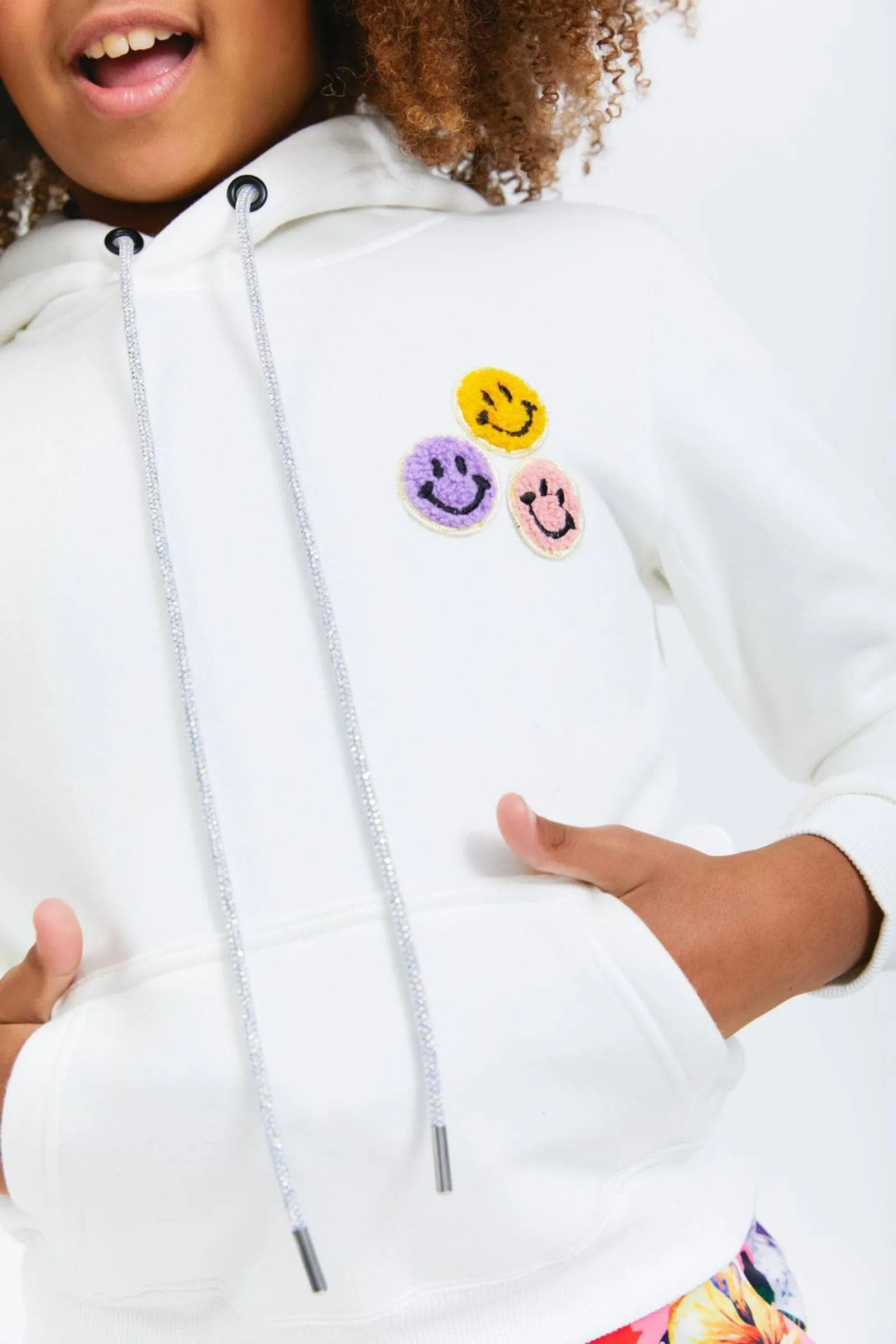 Lola and The Boys Emoji Love Hoodie - White