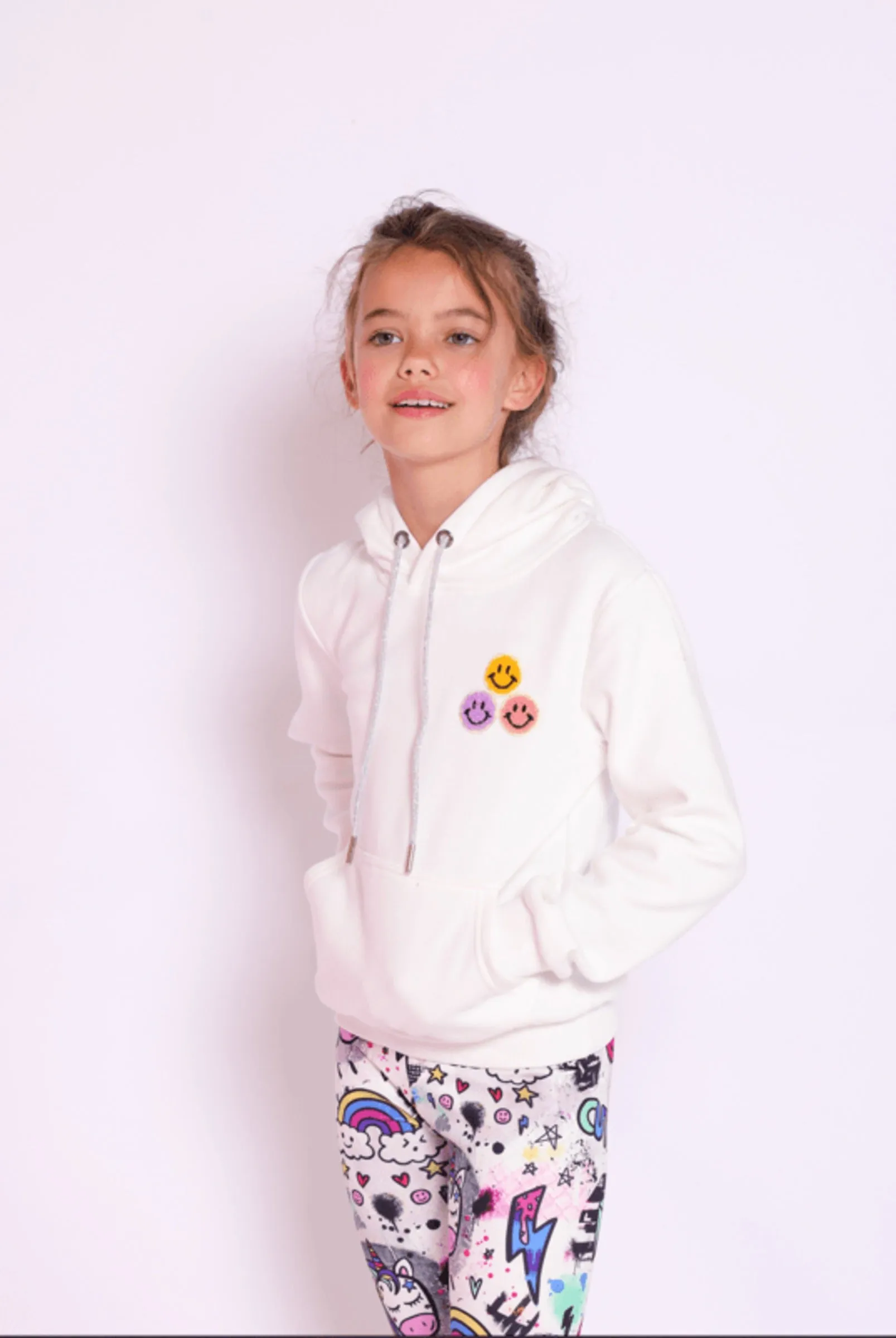 Lola and The Boys Emoji Love Hoodie - White