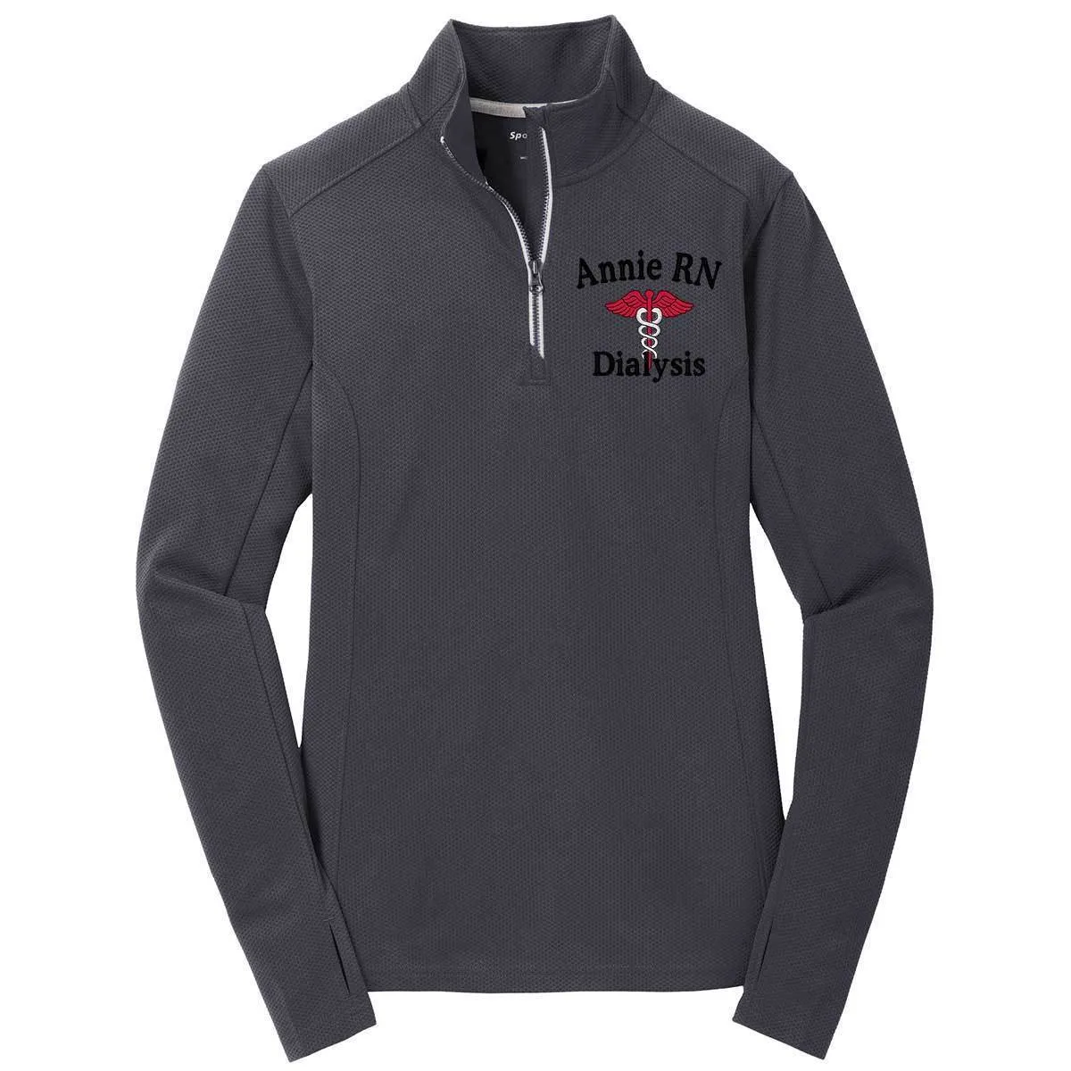 LST860 | Sport-Tek® Ladies Sport-Wick® Textured 1/4-Zip Pullover