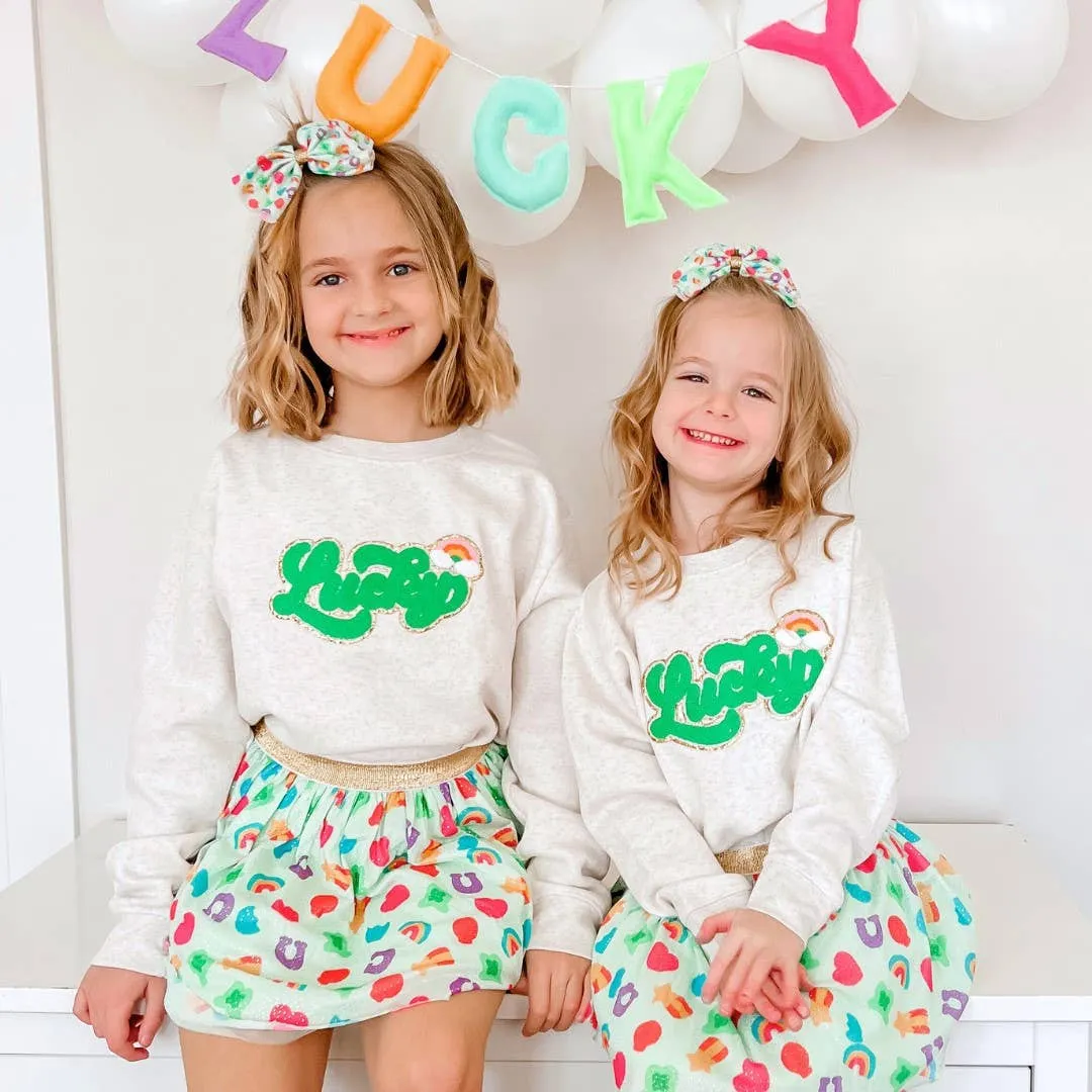 Lucky Script Patch St. Patrick's Day Sweatshirt