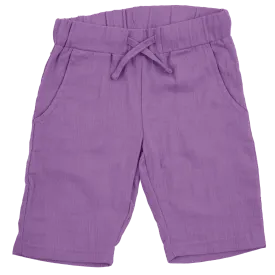 Maxomorra Purple Muslin Knee Shorts