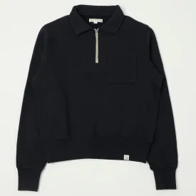 Merz b. Schwanen ZIPC01 Collar Sweatshirt - Navy